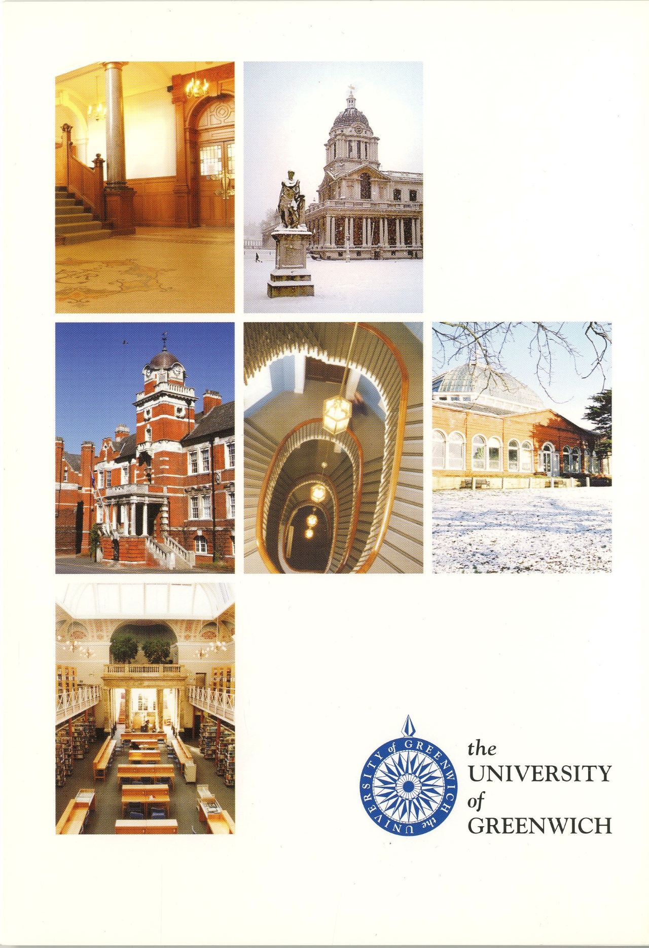 Photo collage of places across the three campuses. University of Greenwich logo bottom right.