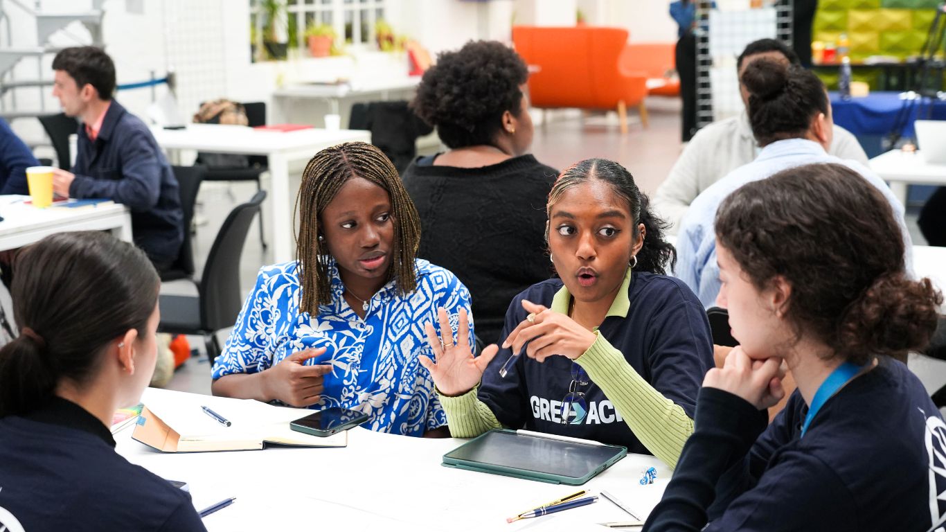 students sat at desk