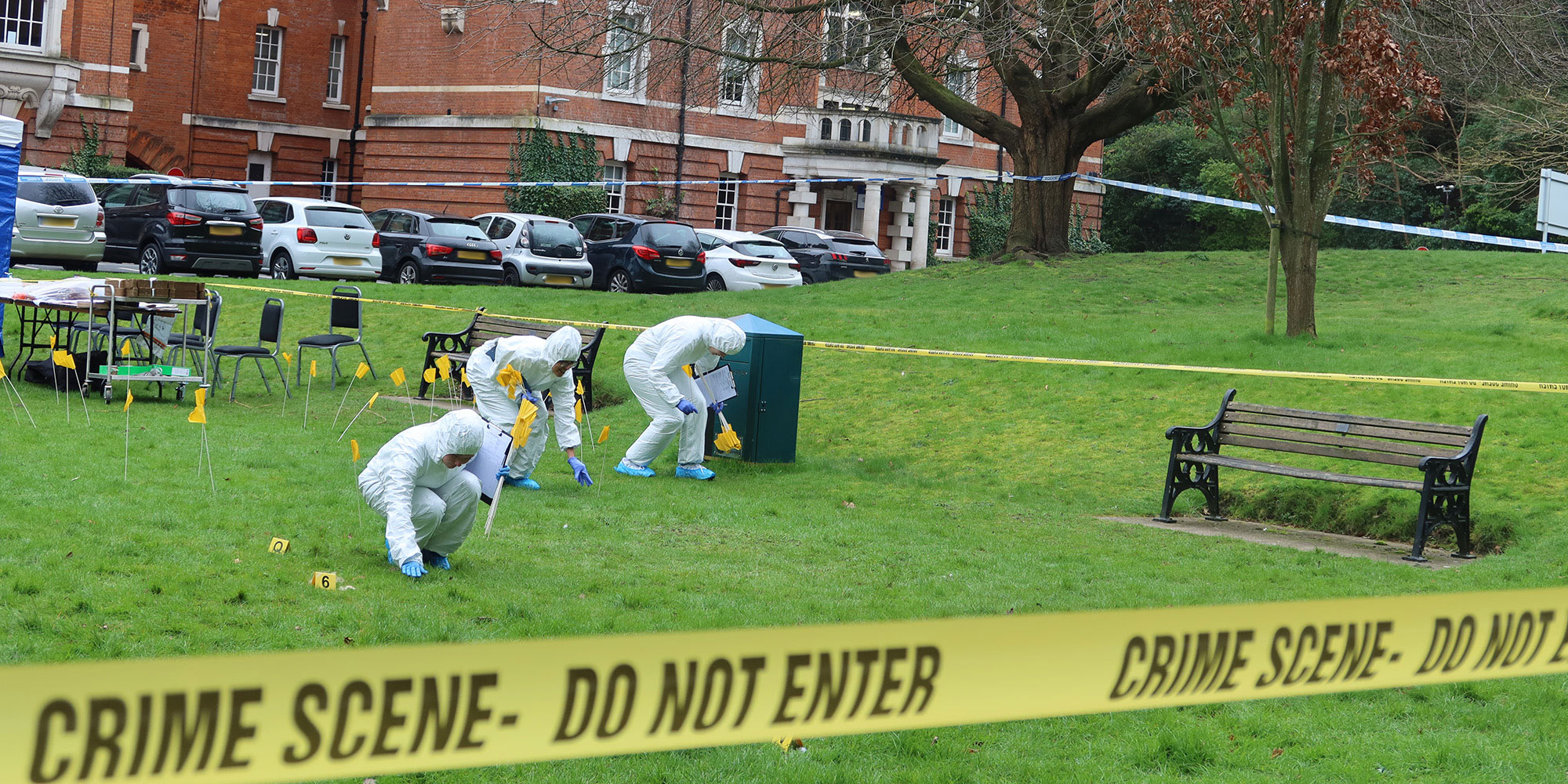 Forensic science students practical work